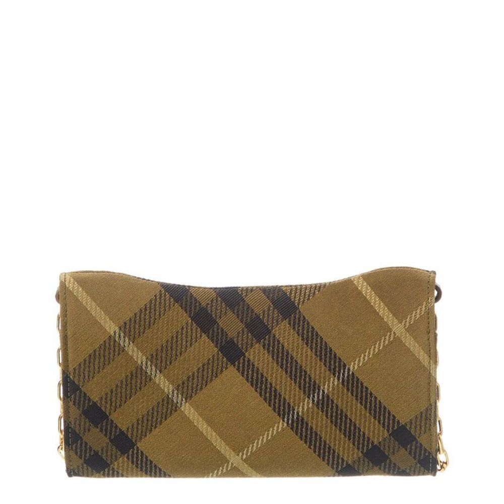 Burberry Rocking Horse Canvas Wallet On Chain, Green - Picture 2 of 4